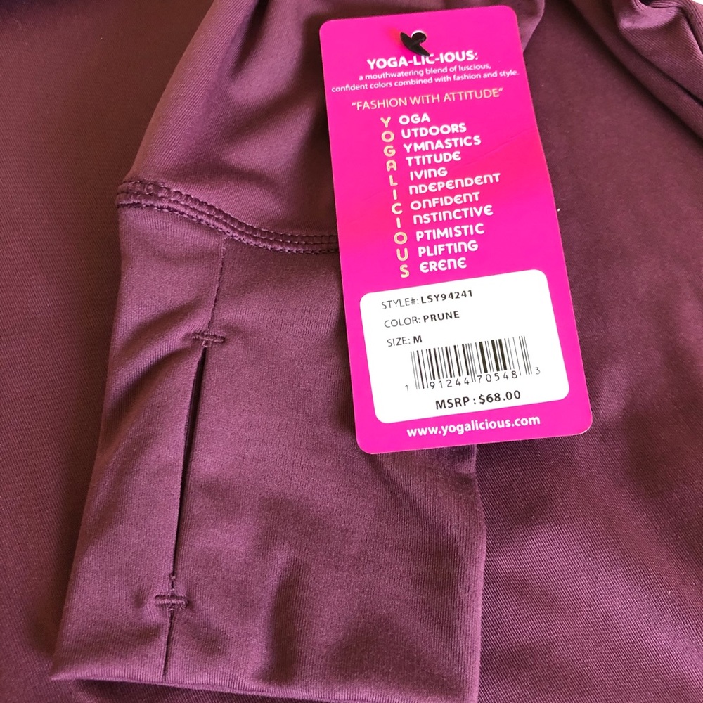 Yogalicious Long Sleeve 1/4 side neck Zipper Shirt - Picture 6 of 10